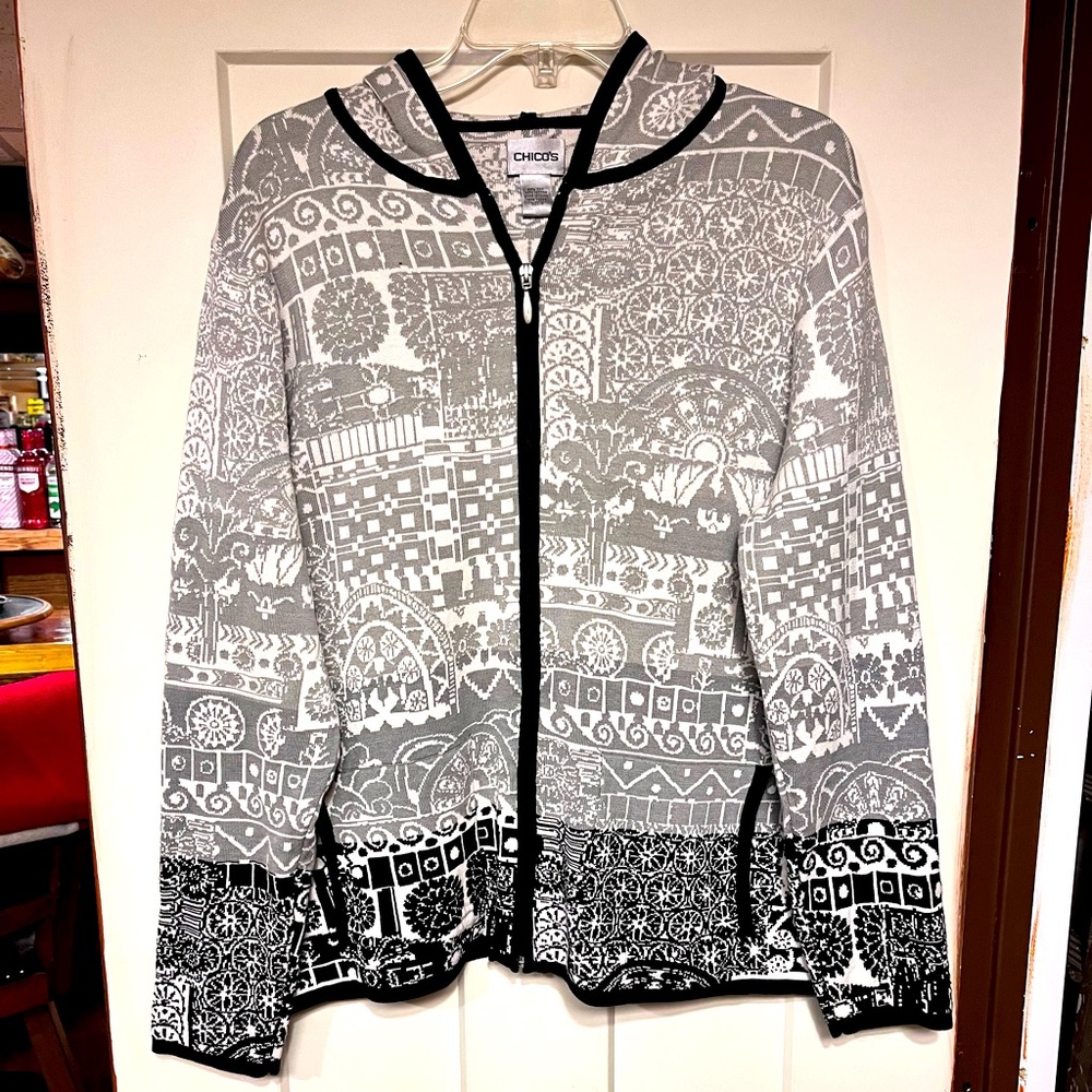 Chico’s zip up hooded sweater